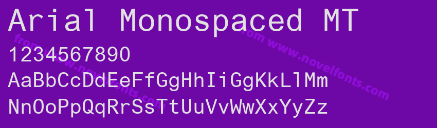 Arial Monospaced MTPreview