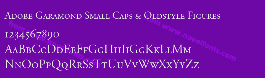 Adobe Garamond Small Caps & Oldstyle FiguresPreview