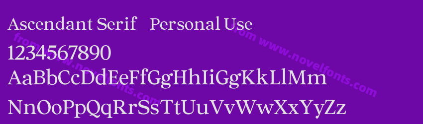 Ascendant Serif - Personal UsePreview