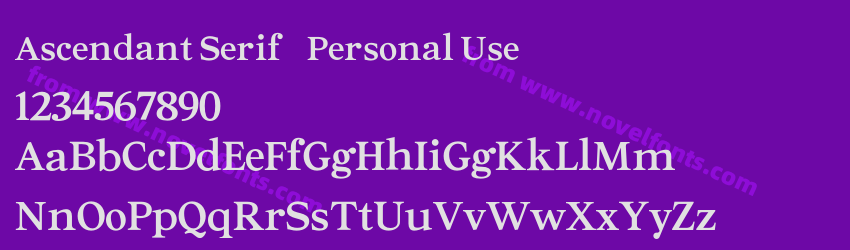 Ascendant Serif - Personal UsePreview