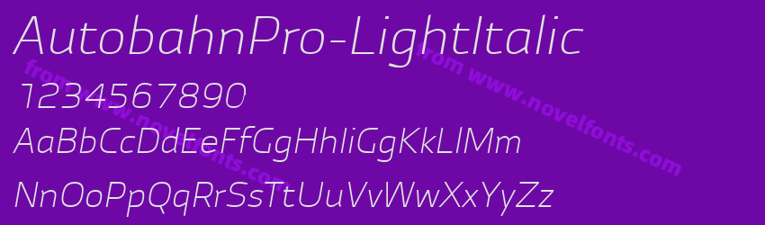 AutobahnPro-LightItalicPreview