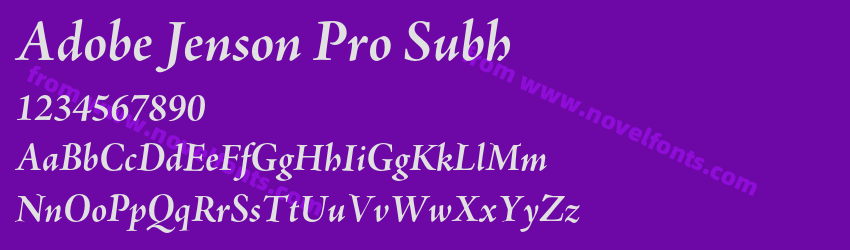 Adobe Jenson Pro SubhPreview