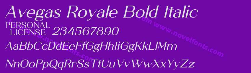 Avegas Royale Bold ItalicPreview