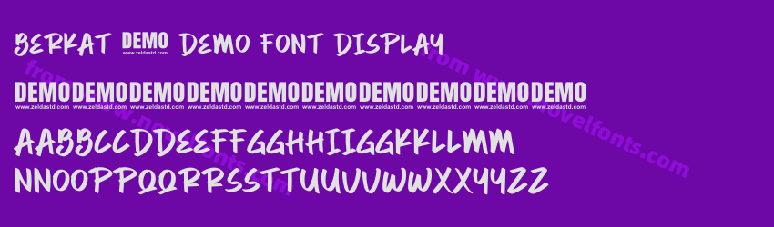 BERKAT - DEMO FONT DisplayPreview