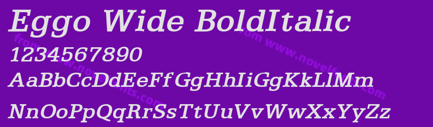 Eggo Wide Bold ItalicPreview