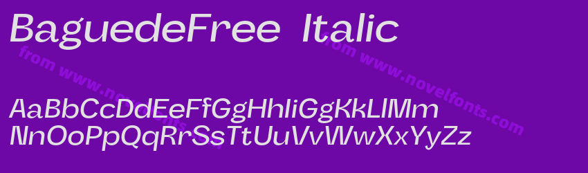 BaguedeFree-ItalicPreview