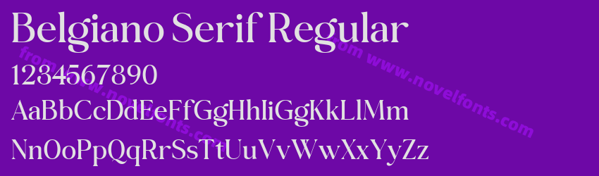 Belgiano Serif RegularPreview