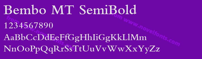 Bembo MT SemiBoldPreview