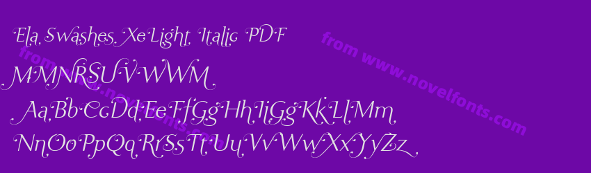 Ela Swashes XeLight Italic PDFPreview