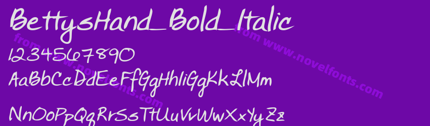 BettysHand_Bold_ItalicPreview