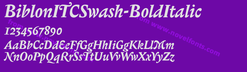 BiblonITCSwash-BoldItalicPreview