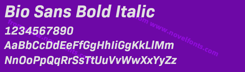 Bio Sans Bold ItalicPreview