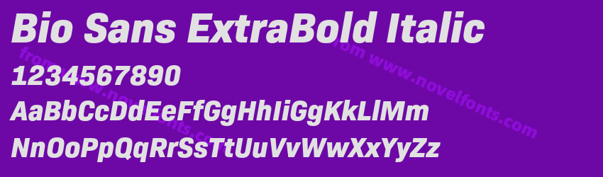 Bio Sans ExtraBold ItalicPreview