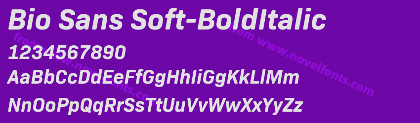 Bio Sans Soft-BoldItalicPreview