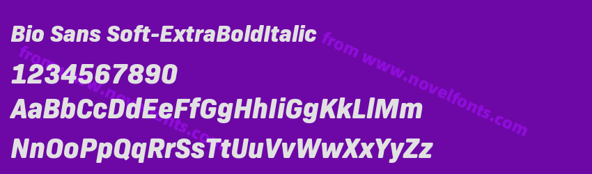 Bio Sans Soft-ExtraBoldItalicPreview