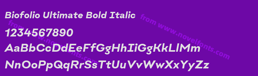 Biofolio Ultimate Bold ItalicPreview