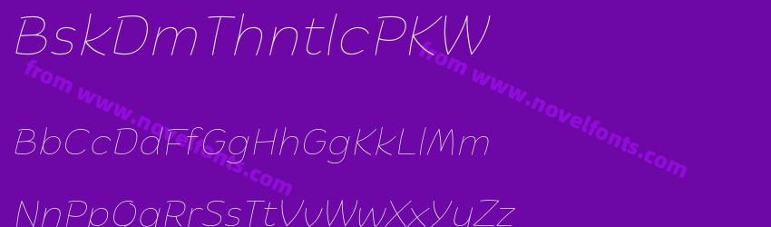 BiskiDemoThinItalic-PKW07Preview