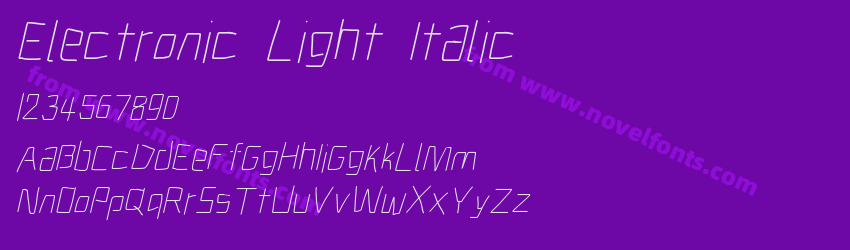 Electronic Light ItalicPreview