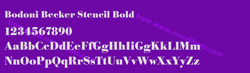 Bodoni Becker Stencil BoldPreview