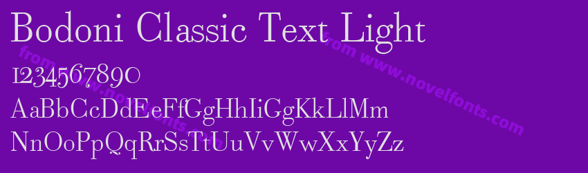 Bodoni Classic Text LightPreview