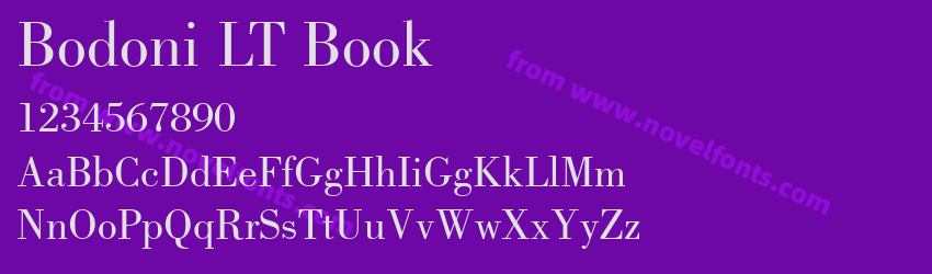 Bodoni LT BookPreview