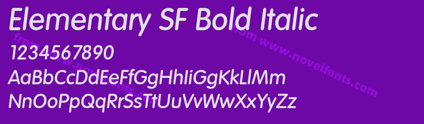 Elementary SF Bold ItalicPreview