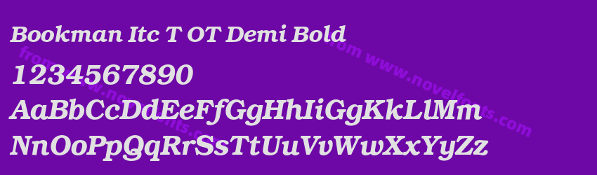 Bookman Itc T OT Demi BoldPreview