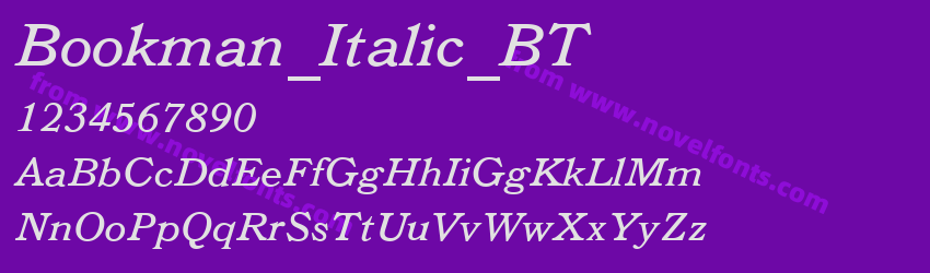 Bookman_Italic_BTPreview