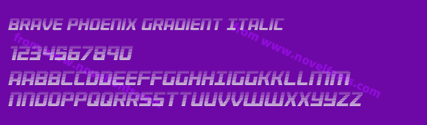 Brave Phoenix Gradient ItalicPreview