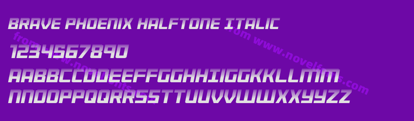 Brave Phoenix Halftone ItalicPreview