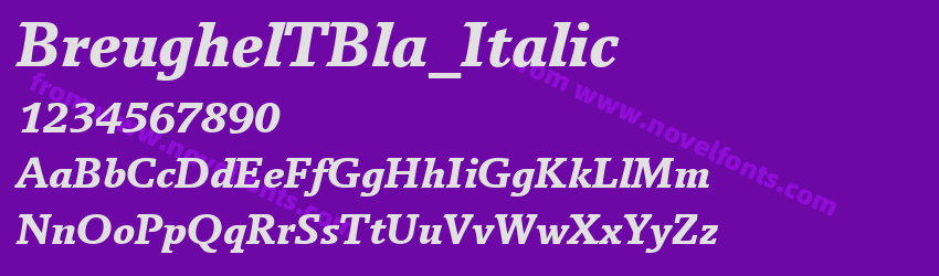 BreughelTBla_ItalicPreview