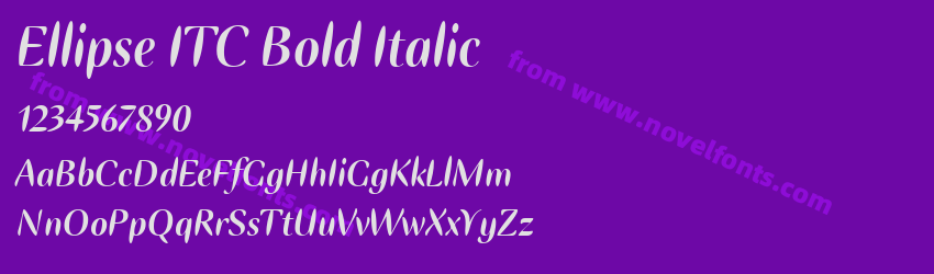 Ellipse ITC Bold ItalicPreview