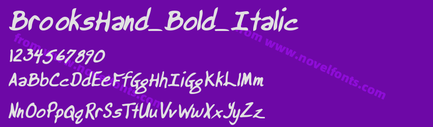 BrooksHand_Bold_ItalicPreview