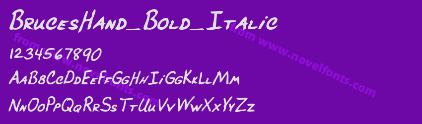 BrucesHand_Bold_ItalicPreview