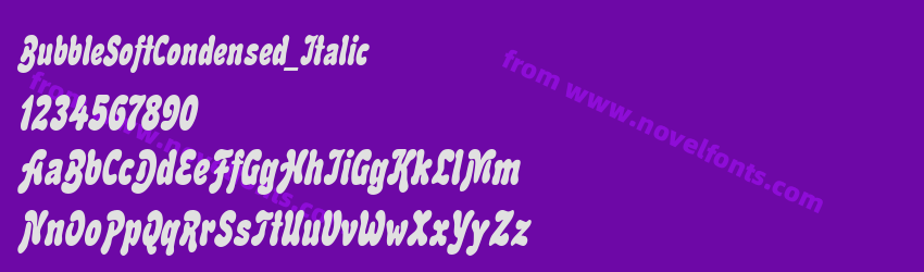 BubbleSoftCondensed_ItalicPreview