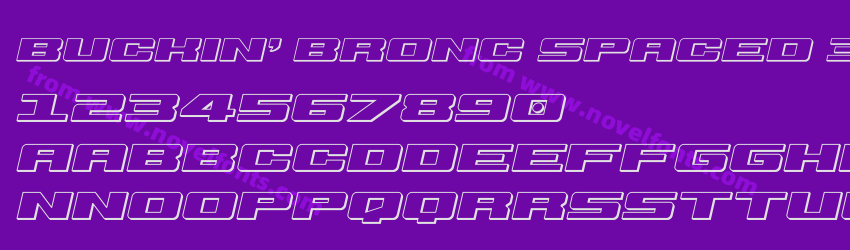 Buckin' Bronc Spaced 3D ItalicPreview