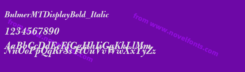 BulmerMTDisplayBold_ItalicPreview