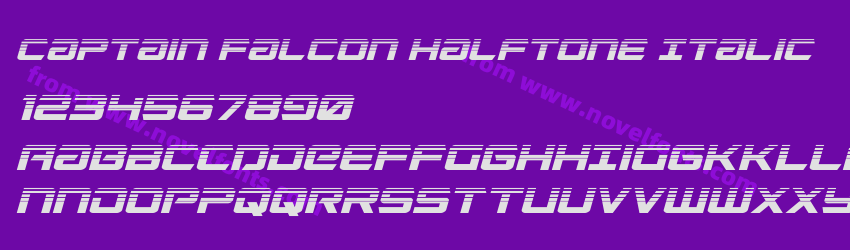 Captain Falcon Halftone ItalicPreview