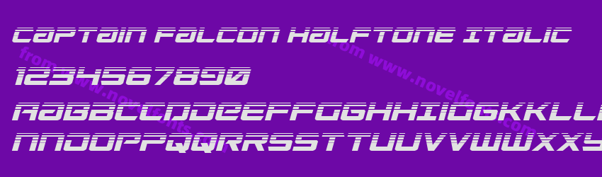 Captain Falcon Halftone ItalicPreview