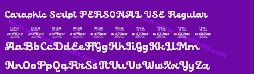 Caraphic Script PERSONAL USE RegularPreview