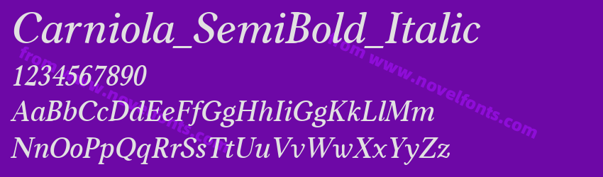 Carniola_SemiBold_ItalicPreview