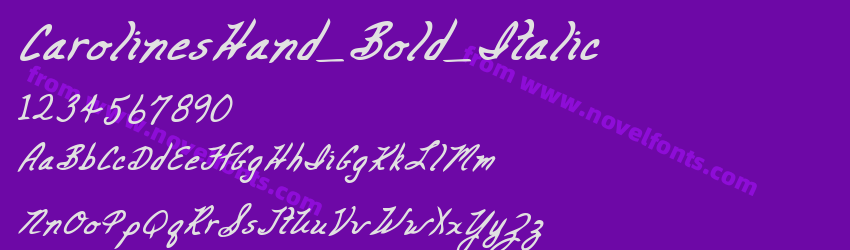 CarolinesHand_Bold_ItalicPreview