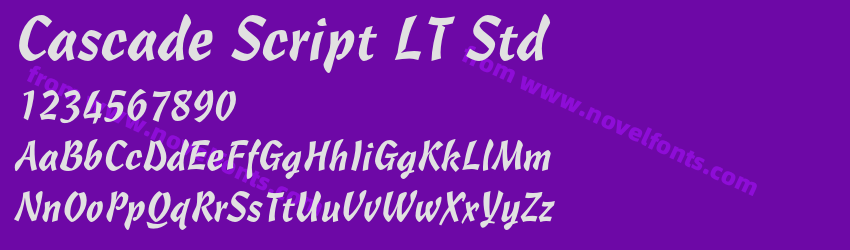 Cascade Script LT StdPreview