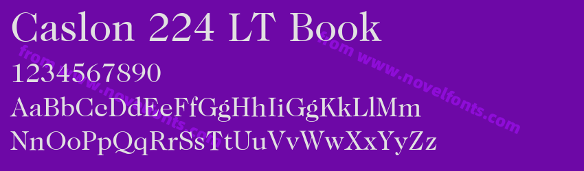 Caslon 224 LT BookPreview