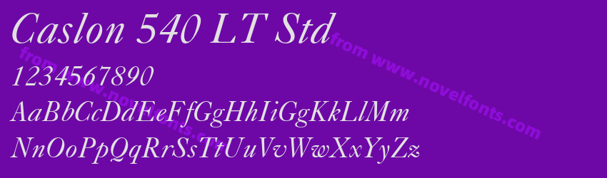 Caslon 540 LT StdPreview