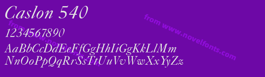 Caslon 540Preview