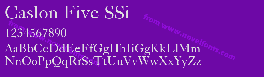 Caslon Five SSiPreview