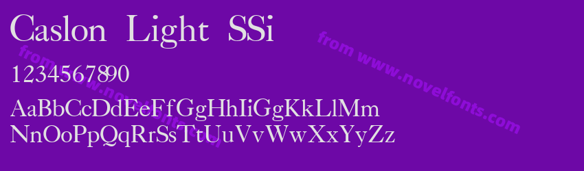 Caslon Light SSiPreview