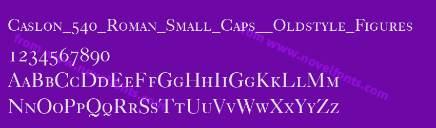 Caslon_540_Roman_Small_Caps__Oldstyle_FiguresPreview