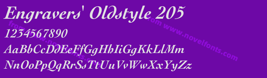 Engravers' Oldstyle 205Preview